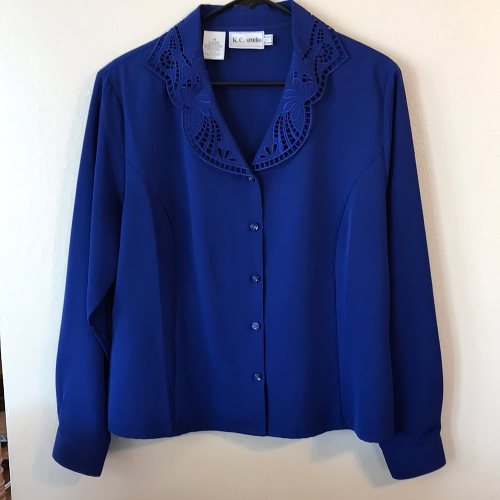 Royal blue blouse Size 14